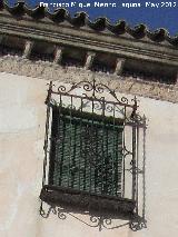Casa de la Calle Álamos nº 13. Rejería del tercer piso y el alero