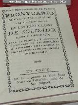 Historia de Cádiz. Ordenanza del Soldado, Cabo y Sargento 1780. Exposición Palacio Villardompardo - Jaén