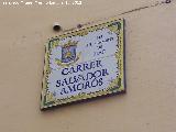 Calle Salvador Amorós. Placa