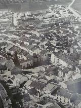 Plaza de la Iglesia. Foto antigua aérea