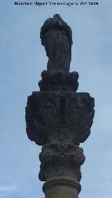 Fuente del Triunfo. Sin cabeza por los daños vandálicos sufridos