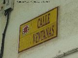Calle Ventanas. Placa