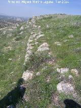 Fortín romano de Cadimo. Muralla