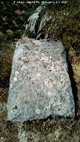 Fortín ibero romano del Peñón del Ajo. Sillar
