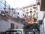 Calle Caño del Agua. La valla de la izquierda pertenece al Colegio Ruiz Jiménez