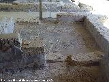 Villa romana de El Ruedo. Habitación de paso con mosaicos y frescos
