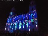 Catedral de Jan. Fachada. Espectculo de luz
