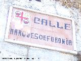 Calle Marqus de Foronda. Placa