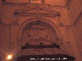 Catedral de Jaén. Fachada Interior. Relieve sobre la Puerta de los Fieles