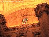 Catedral de Jaén. Fachada Interior. Vidriera del Salvator Mundi