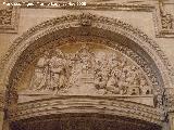 Catedral de Jaén. Fachada Interior. Relieve sobre la Puerta del Perdón