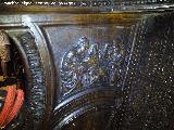 Catedral de Jaén. Coro. La Visitación. En la silla presidencial
