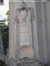 Monumento a la Inmaculada Concepción. Inscripción