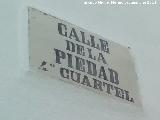 Calle de la Piedad 4º Cuartel. Placa